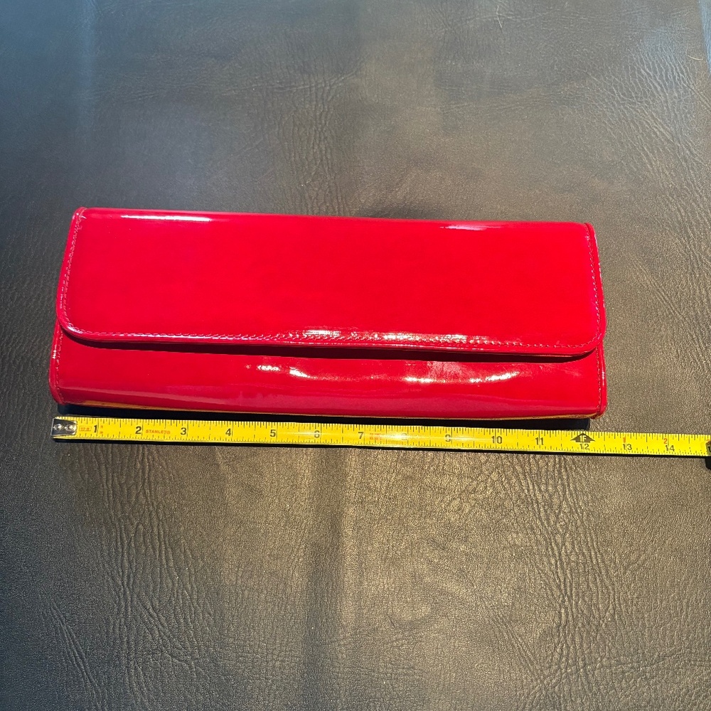 ALDO Red Patent Clutch Wallet – Bold & Organized